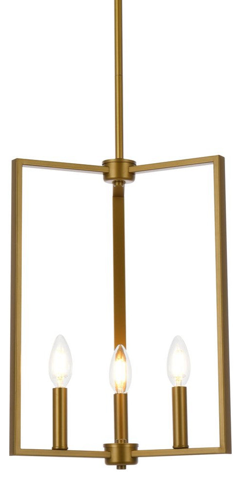 Vincent 3-Light Pendant, Brass