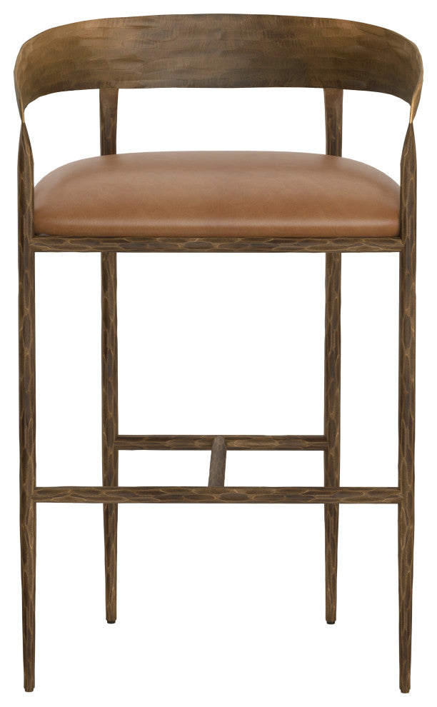 Zanatta Barstool, Tan Leather