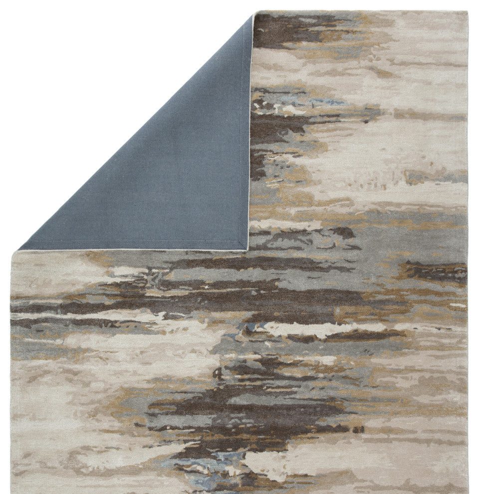 Jaipur Living Ryenn Handmade Abstract Cream/Gold Area Rug, 6' Rnd