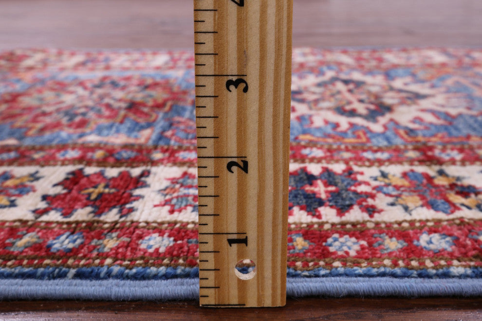 Runner Super Kazak Handmade Wool Rug 1' 10" X 5' 8" Q10306