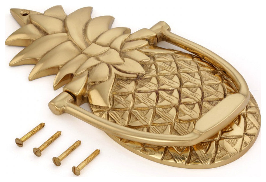 Vintage Brass Pineapple Door Knocker 8" H Decorative Gate Knockers