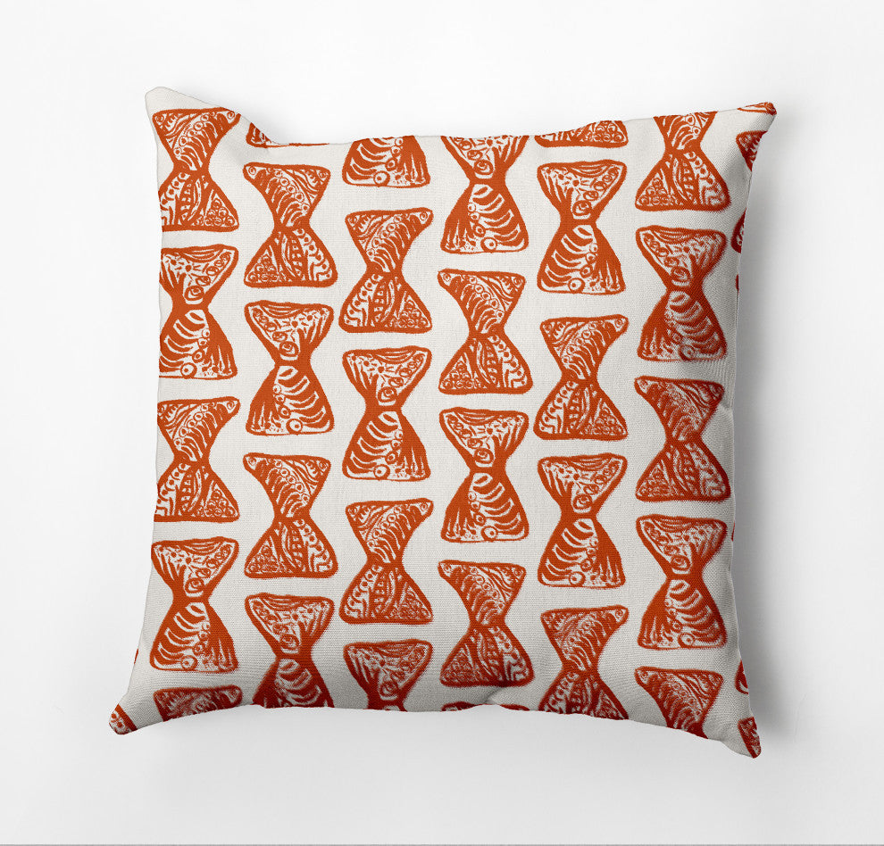 Bongo Rhythm Outdoor Pillow, Orange, 14"x20"