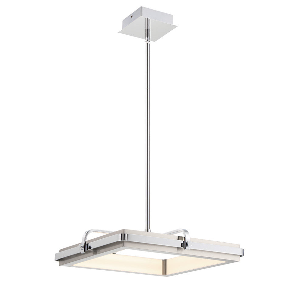 Annilo 1-Light Chandelier, Chrome/Nickel