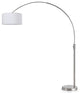 Orbita Arch Floor Lamp, Dimmer, 12W Dimmable LED Bulb Included, Drum Shade, Whit