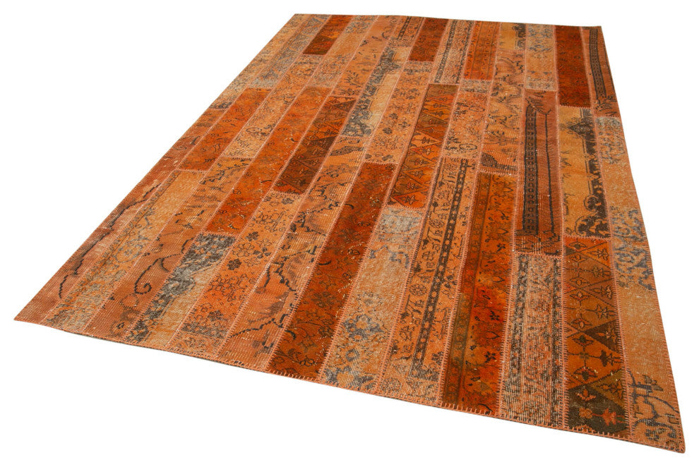 Rug N Carpet - Handwoven Oriental 6' 8" x 10' 0" Antique Patchwork Area Rug