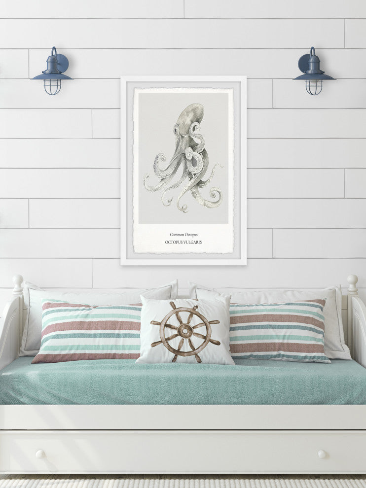 "Octopus Vulgaris" Framed Painting Print, 8x12