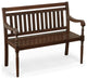 Belmont Outdoor Woodoor Bench, Elm