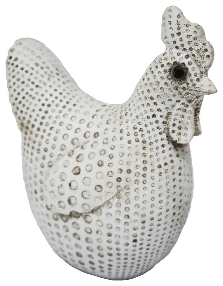 Sagebrook Home Gray Spotted Chicken 4.75" Sculpture Figurine