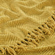 Tweed Knitted Throw Blanket, Lemon Curry, 60"x80"