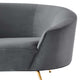 Sofa, Gray, Velvet, Modern, Mid Century Living Hotel Lounge Cafe Lobby