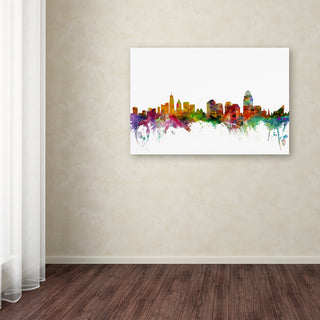 "Cincinnati, Ohio Skyline" Canvas Art by Michael Tompsett
