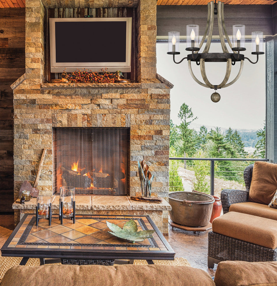 6-Light Outdoor Chandelier