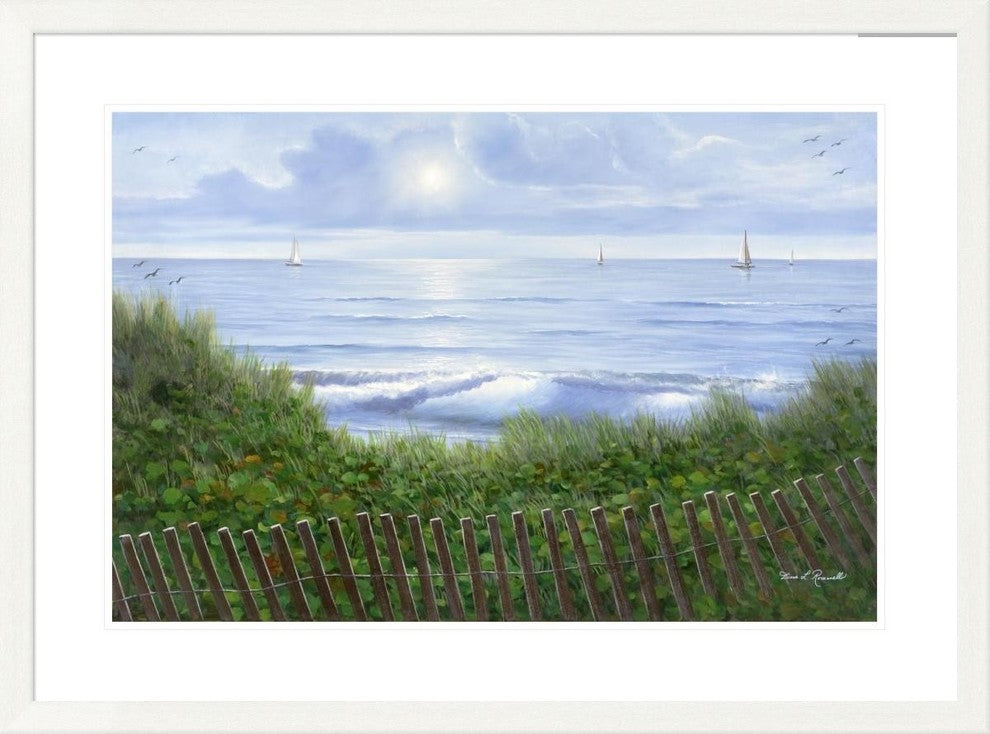 "Beach of Dreams" Framed Digital Print by Diane Romanello, 39x29"