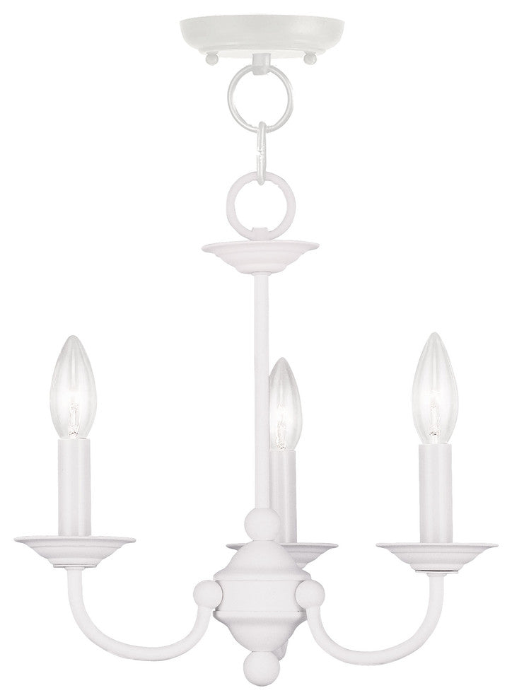 Home Basics Mini Chandelier, White
