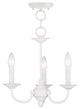 Home Basics Mini Chandelier, White