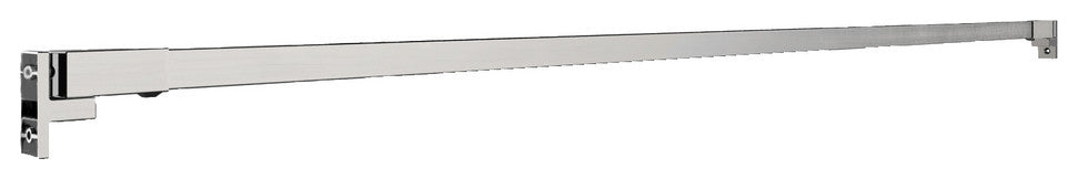 60" Fixed Straight Shower Curtain Rod, Brushed Nickel