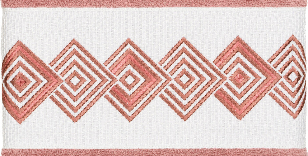 Linum Home Textiles Noah Embellished, Tea Rose, Bath Towel, Single
