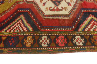 Fine Vintage Distressed Vale Rust/Black Runner, 3'4x9'10