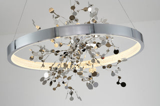 LED Chandelier With Confetti Interior