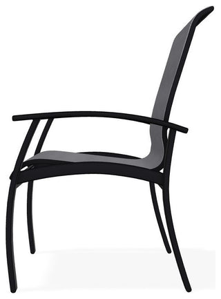 Belle Isle Sling Outdoor Dining Chair, Augustine Pewter/Black