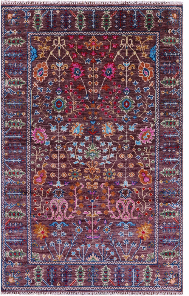 4' 11" X 7' 11" Turkish Oushak Hand-Knotted Wool Rug - Q15882