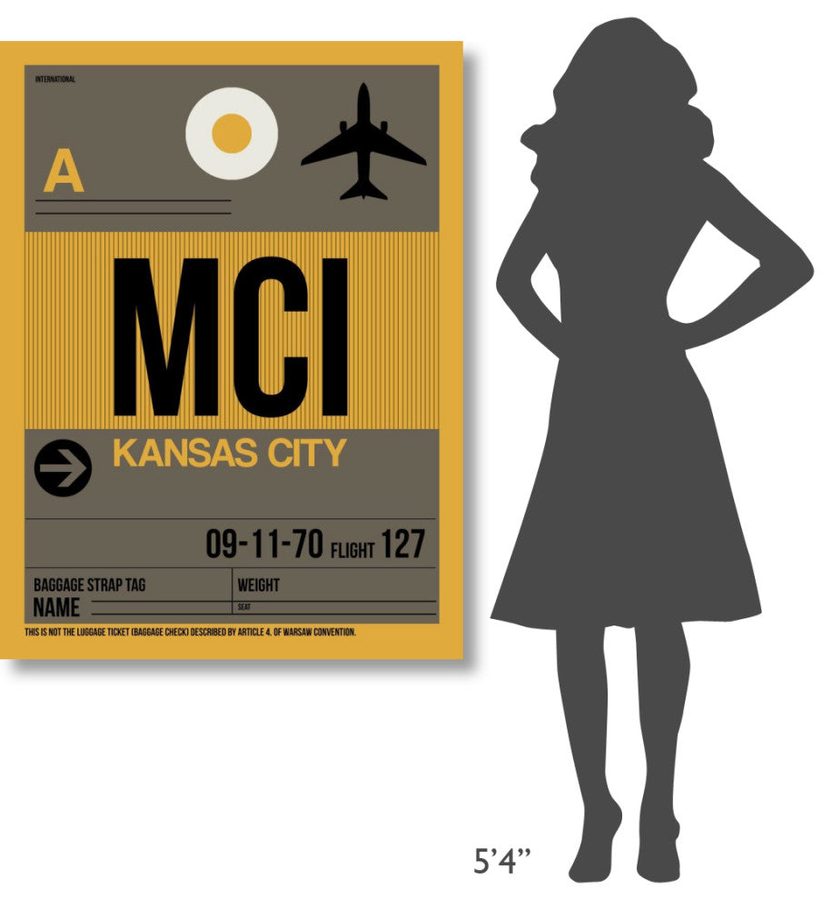 "MCI Kansas City Luggage Tag 1" Fine Art Print