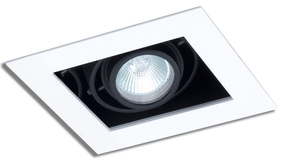 Light Linear New Construction, White Trim, Black Gimbal, Black
