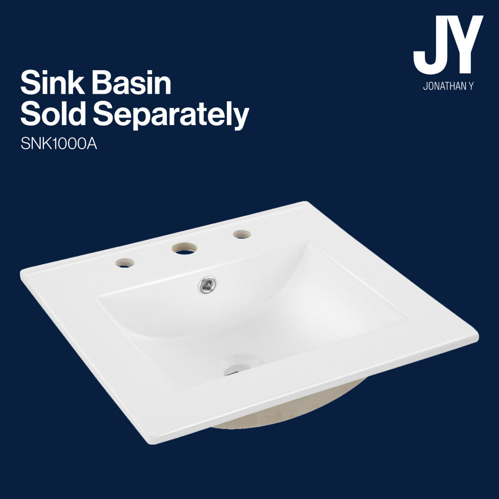 20" Modern Farmhouse 2-Shelf Bath Vanity Cabinet Only (Sink Basin not Included)