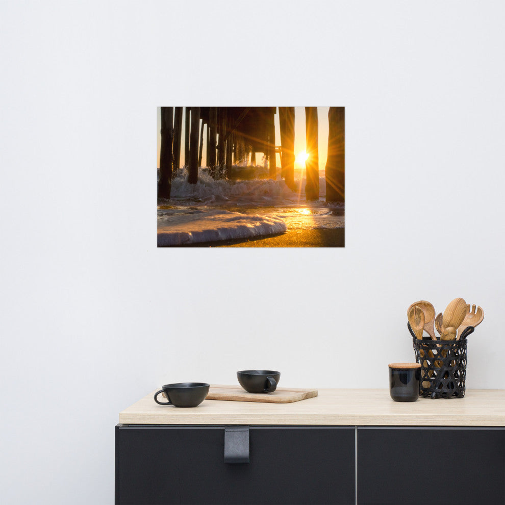 Sea Foam In The Sunlight Landscape Photo Unframed Wall Art Print, 18" X 24"