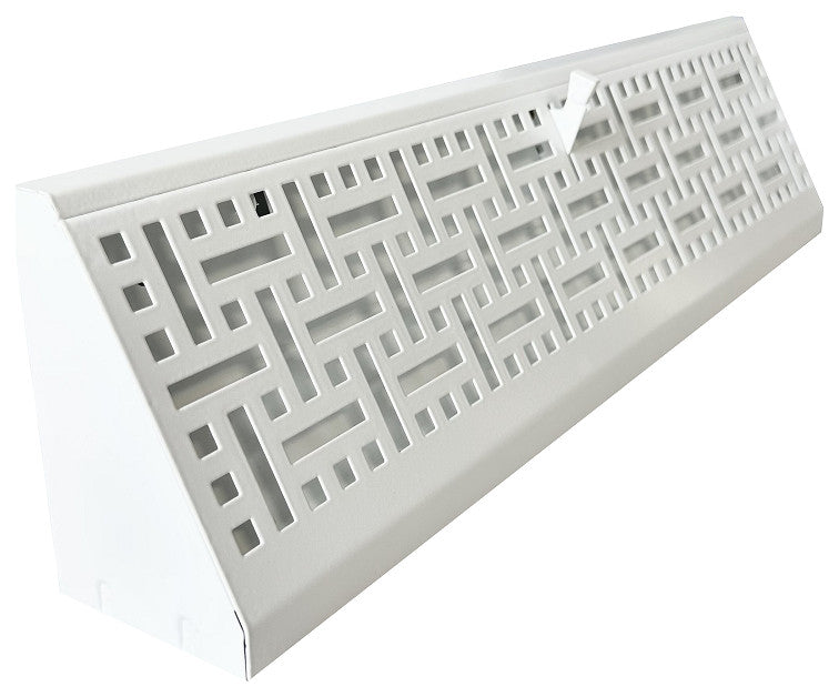 Decorative Baseboard Register, White, 18"