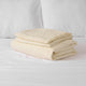 Linen Duvet Set with Buttons, White, King