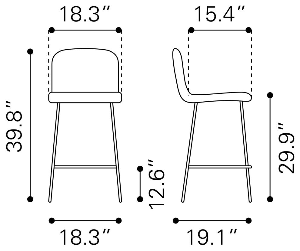 Gironde Bar Chair Light Gray