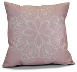 Decorative Holiday Pillow Geometric Print, Light Pink, 16"x16"