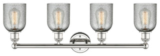 Caledonia 4-Light 32" Bath Vanity Light, Polished Nickel Finish, Charcoal Shade