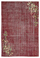 Red Vintage Turkish Hand-Knotted Rug 6' 11" x 10' 2", 83 in. x 122 in.