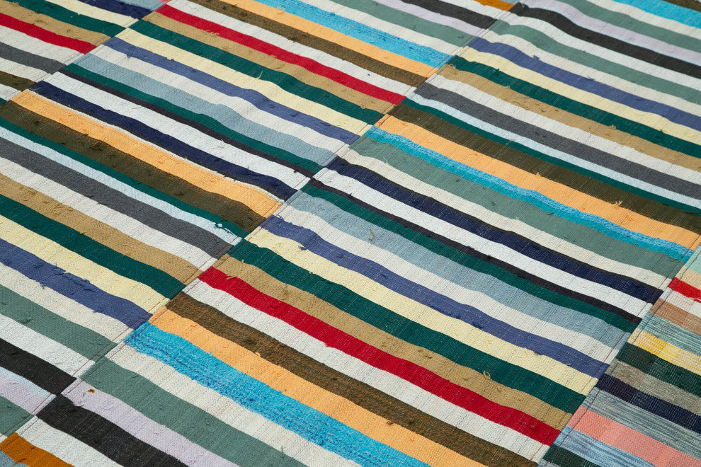 Rug N Carpet - Handmade Oriental 7' 3'' x 10' 1'' Unique Patchwork Kilim Rug
