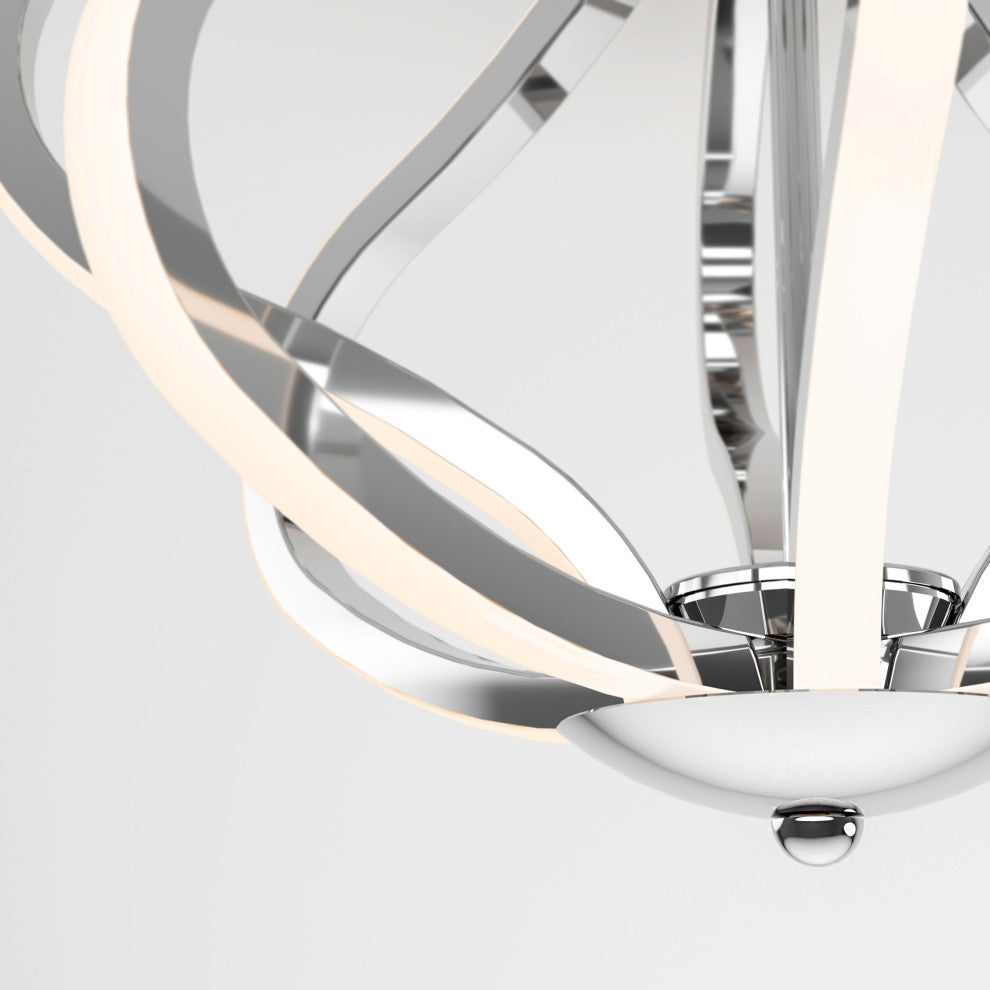 Artika Meridian Ceiling Flushmount Light, Chrome