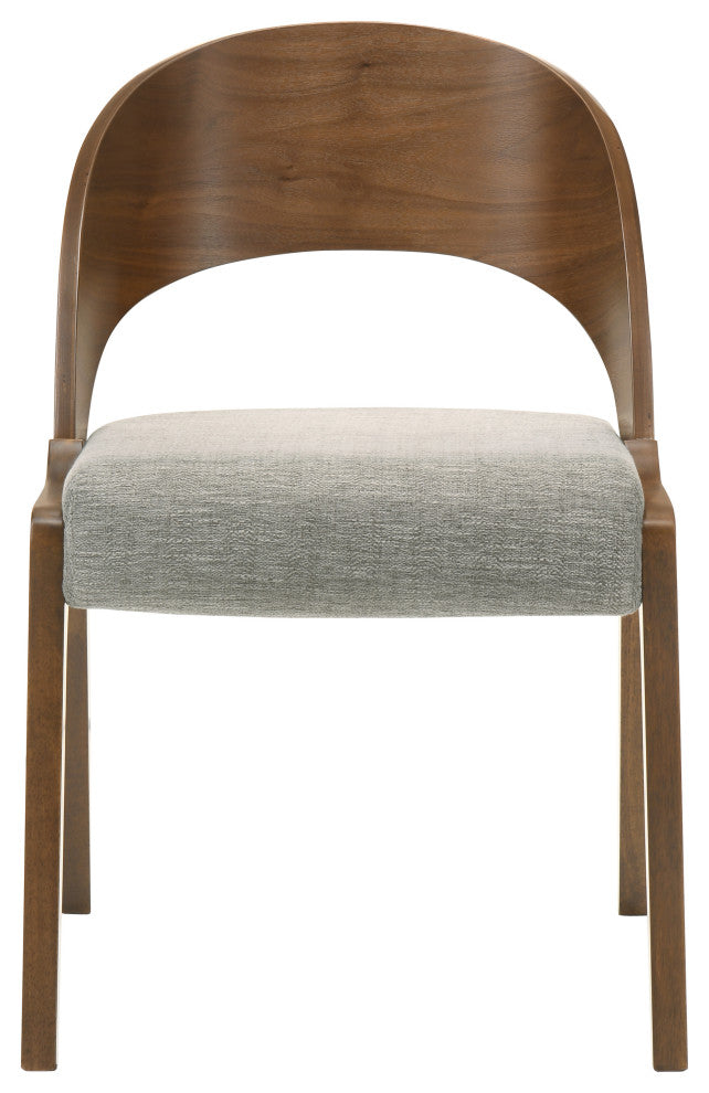 Woodson Linen-Like Polyester Dining Chair (Set of 2), Grey