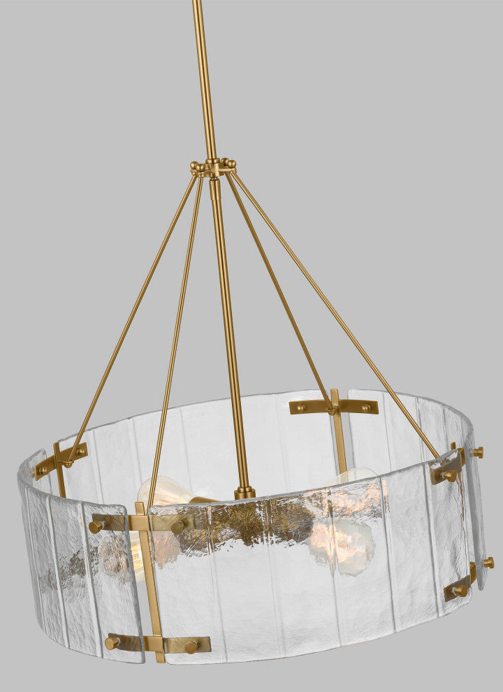 Calvert Medium Chandelier, Burnished Brass