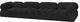 Ames Boucle Fabric Modular Sofa, Black, 4-Piece: 2 Armless Chair, 2 Corner Chair