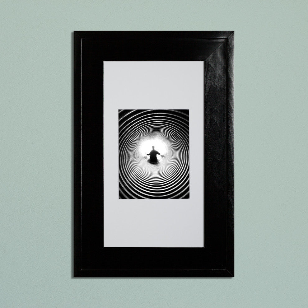 Concealed Picture Frame Medicine Cabinet, Black, 14"x24"