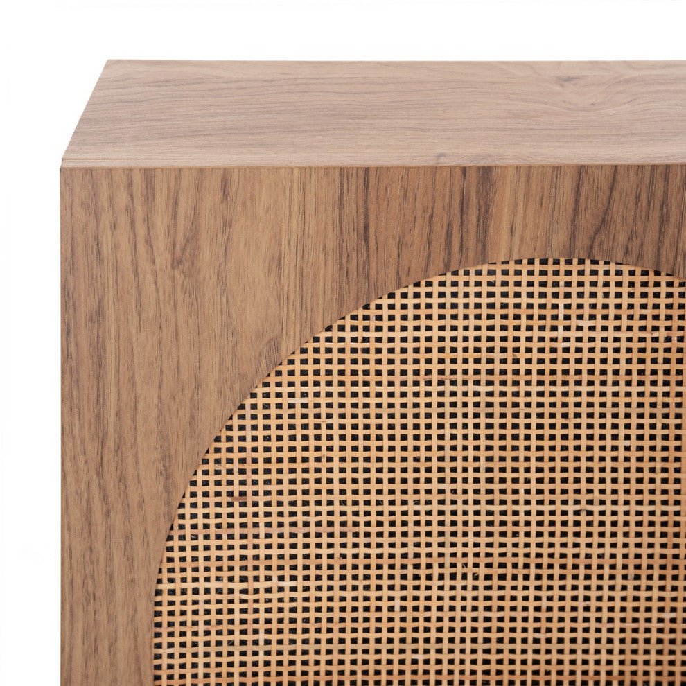 Safavieh Ophelia 2 Door 2 Shelf Media Stand, Oak/Natural