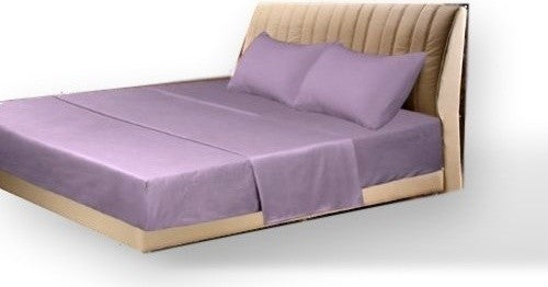 Tache Solid Lavender Lilac Purple Bed Sheet Set, King