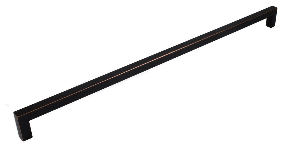 Celeste Square Bar Pull Cabinet Handle Oil-Rubbed Bronze Black Stainless 12mm, 18 Inch