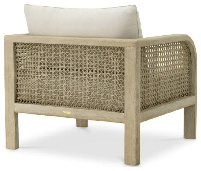 Aged Teak Outdoor Lounge Chair, Eichholtz Julia