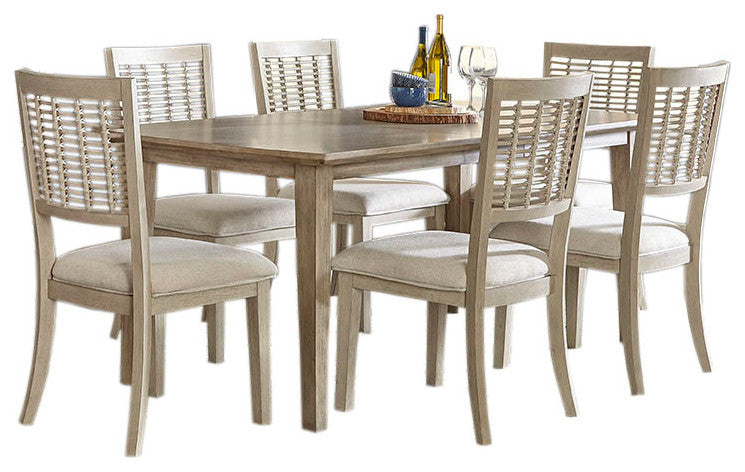 Hillsdale Ocala Wood Rectangle Dining Table With 6 Wood Chairs