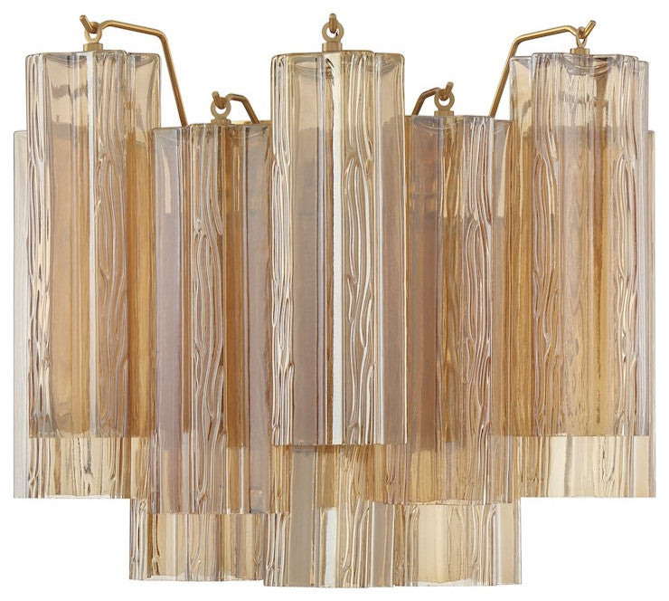 CRYSTORAMA Addis 2 Light Aged Brass Wall Mount