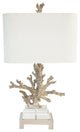 Silver Coral Table Lamp, 25.5"H