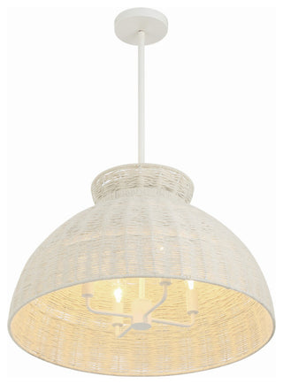 Crystorama Lighting Group RES-10524 Reese 4 Light 22"W Pendant - Matte White