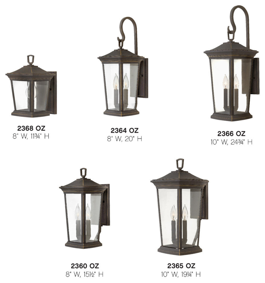 Hinkley Lighting 2365 Bromley 3 Light 19-1/4" Tall Outdoor Wall - Museum Black